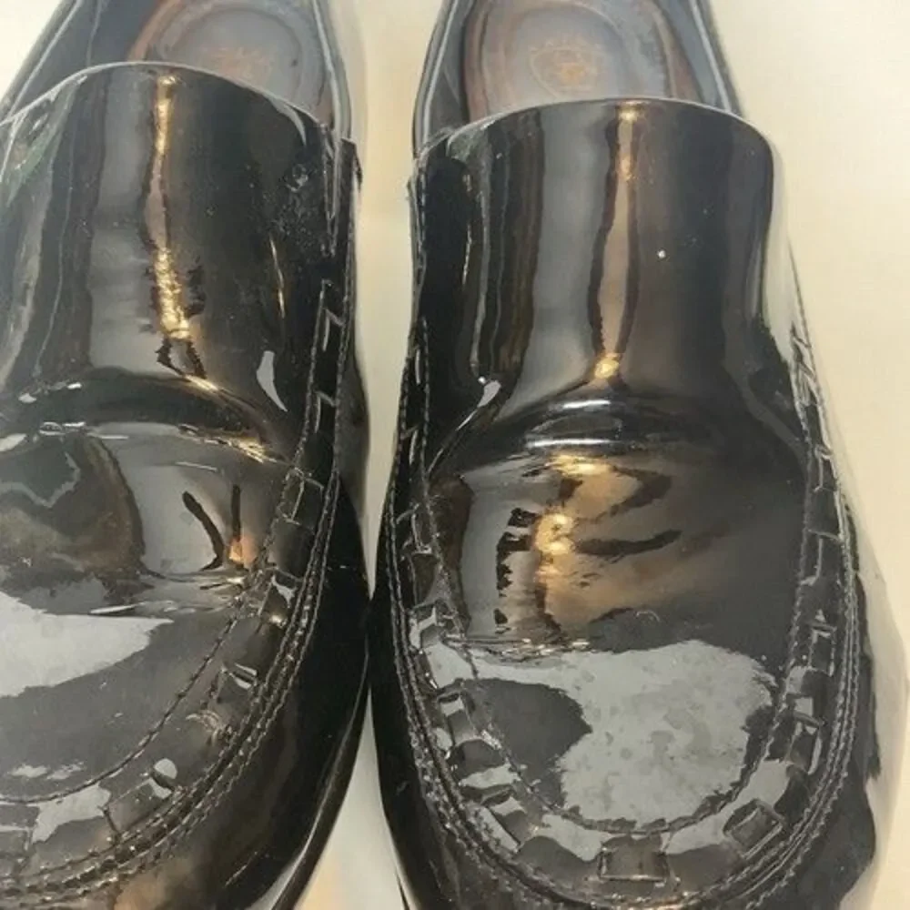 Ariat Black Leather Patent Western Casual Clog Shoes Women Size 10B - Picture 7 of 12